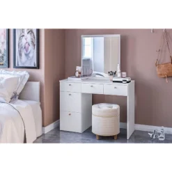 Nevada Vanity With Mirror White - Polifurniture -Living Space Shop GUEST 9cf23c0c 74b5 461e 95b0 7f92d46e4677