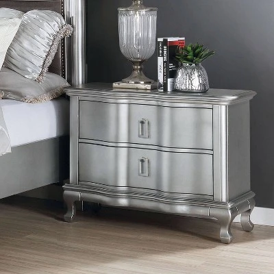 3pc Queen Bentlee Bedroom Set With 2 Nightstands Silver/Warm Gray - HOMES: Inside + Out 5 3pc Queen Bentlee Bedroom Set With 2 Nightstands Silver/Warm Gray - HOMES: Inside + Out - Image 5