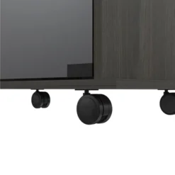 TUHOME Portable Dukat Wine And Liquor Bar Storage Display Cabinet Cart With Glass Door, 4 Wheels, 2 Shelves, And 6 Cubbies 8 TUHOME Portable Dukat Wine And Liquor Bar Storage Display Cabinet Cart With Glass Door, 4 Wheels, 2 Shelves, And 6 Cubbies -Living Space Shop GUEST 9ec63e9c 29f6 40c8 8e46 903f17ceb2b4