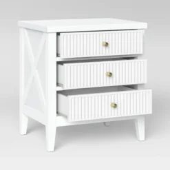 Wrentham Beadboard Farmhouse 3 Drawer Nightstand White - Threshold™ -Living Space Shop GUEST 9ed7fc48 a90d 4ecd 8fe5 c020545e0a69