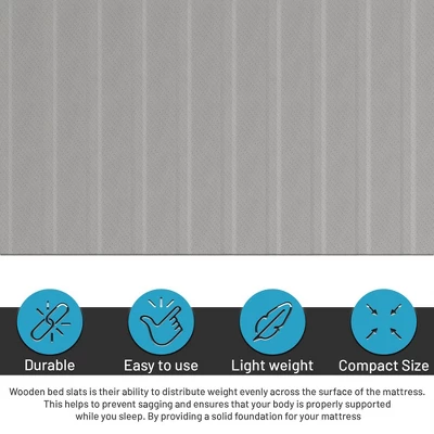 Continental Sleep, 0.75-Inch Standard Mattress Support Wooden Bunkie Board/Slats With Covered 3 Continental Sleep, 0.75-Inch Standard Mattress Support Wooden Bunkie Board/Slats With Covered - Image 3