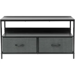 Sorbus 2 Drawer TV Stand Dresser With Wood Top -Living Space Shop GUEST a06073cd fd17 4df8 acd7 4430356a64f4