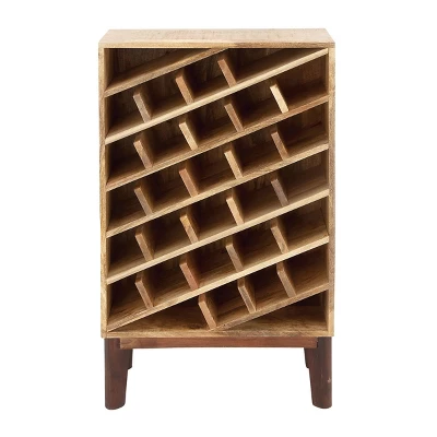 Modern Wood Wine Rack Brown - Olivia & May -Living Space Shop GUEST a0931f49 05b6 411f 89ea 9e9f32b91e44