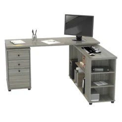 L Shaped Computer Workstation Gray - Inval -Living Space Shop GUEST a09eaf7a adb3 4e48 836d 7cf534cfdfab