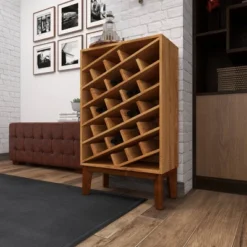 Modern Wood Wine Rack Brown - Olivia & May -Living Space Shop GUEST a0d8bc4d df89 4d9f b60c 20f01cc9d161