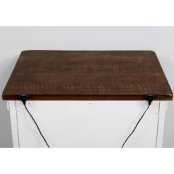 3pc Willow Rustic Bedroom Set With 2 Nightstands Distressed White/Walnut - HOMES: Inside + Out -Living Space Shop GUEST a129e391 190c 4f76 9ada 05eb3315731b