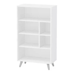40.75" Sidney 4 Shelf Bookshelf White - Polifurniture -Living Space Shop GUEST a17c43b1 085d 4a81 8c37 2e589486490d