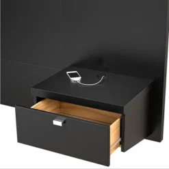 Series 9 Designer Floating Headboard With Nightstands - Prepac -Living Space Shop GUEST a191287d 7e4c 40d6 aa5f bc3710956ee9