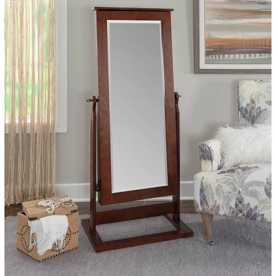 Chiara Cheval Mirror/Jewelry Wardrobe Walnut - Powell Company 8 Chiara Cheval Mirror/Jewelry Wardrobe Walnut - Powell Company - Image 8