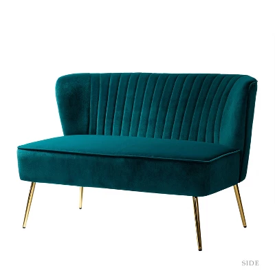 Velvet Nicolas Loveseat Sofa | Karat Home 14 Velvet Nicolas Loveseat Sofa | Karat Home - Image 14