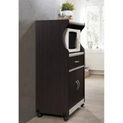 Microwave Kitchen Cart In Chocolate Gray - Hodedah 10 Microwave Kitchen Cart In Chocolate Gray - Hodedah -Living Space Shop GUEST a2bcc1c5 1e05 44e8 9e7e 92e719d1a08c