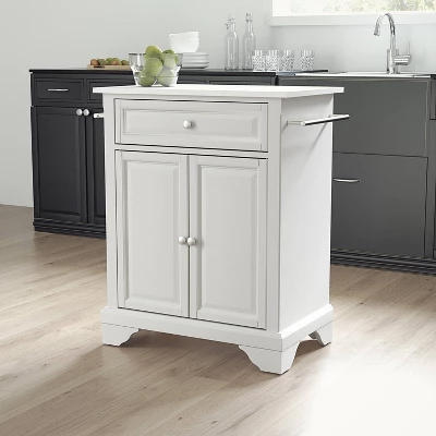Lafayette Stone Top Portable Kitchen Island/Cart White - Crosley 2 Lafayette Stone Top Portable Kitchen Island/Cart White - Crosley - Image 2