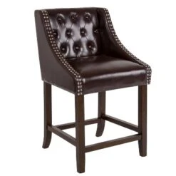Merrick Lane Upholstered Counter Stool 24" High Transitional Tufted Counter Stool With Accent Nail Trim 36 Merrick Lane Upholstered Counter Stool 24" High Transitional Tufted Counter Stool With Accent Nail Trim -Living Space Shop GUEST a2e4c351 dd5c 44e3 b336 6b2b23960c8e
