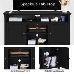 Yaheetech 24.6in Height Mid-century TV Stand TV Console Table Black 12 Yaheetech 24.6in Height Mid-century TV Stand TV Console Table Black -Living Space Shop GUEST a380fd5b 7407 47a7 b23b 06ae8d247856