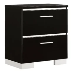 3pc Shorehaven Contemporary Nightstand And Chest California King Bedroom Set Black/Chrome - MiBasics -Living Space Shop GUEST a3f0627a 57c1 4ba7 a382 5f0374f39c7f