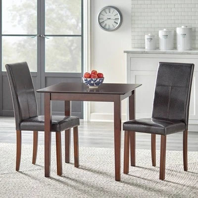 3pc Newark Parson Dining Set Espresso - Buylateral 1 3pc Newark Parson Dining Set Espresso - Buylateral