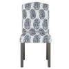 Alex Camel Back Dining Chair In Damask - Skyline Furniture