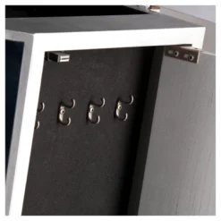 Melanie 7 Drawer Glam Jewelry Armoire Mirrored/Brushed - Aiden Lane -Living Space Shop GUEST a92f638c ff59 4fa0 940a 4108c6d61eb2