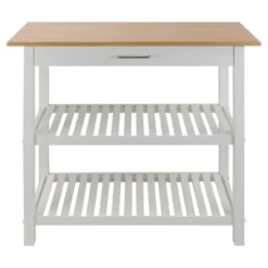Kitchen Island With Two Shelves - Flora Home -Living Space Shop GUEST a9fae7f2 de04 4691 a467 9e77b8d898b3