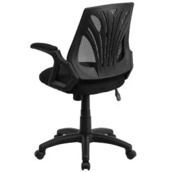 Flash Furniture Mid-Back Designer Black Mesh Swivel Task Office Chair With Open Arms -Living Space Shop GUEST aa6092cb 165b 4a0c ada1 eca220b2eebc