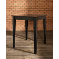 Tapered Leg Pub Bar Height Table Wood/Black - Crosley -Living Space Shop GUEST ab715a3c 0b6e 40f9 b2cb 34a3436e1e32