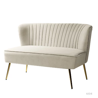 Velvet Nicolas Loveseat Sofa | Karat Home 20 Velvet Nicolas Loveseat Sofa | Karat Home - Image 20