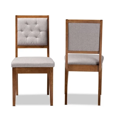 2pc Gideon Wood Dining Chair Set - Baxton Studio 1 2pc Gideon Wood Dining Chair Set - Baxton Studio