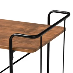 Neal Metal And Wood Kitchen Serving Cart Walnut/Black - Baxton Studio 11 Neal Metal And Wood Kitchen Serving Cart Walnut/Black - Baxton Studio -Living Space Shop GUEST ad3dc559 ad92 4817 b8f4 0ae0369af789