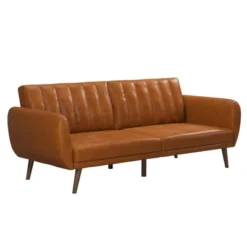 Brittany Futon Convertible Sofa Faux Leather - Novogratz -Living Space Shop GUEST ad8a6ea6 c6f4 4ae1 88c4 0870c2429768