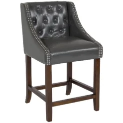Merrick Lane Upholstered Counter Stool 24" High Transitional Tufted Counter Stool With Accent Nail Trim 38 Merrick Lane Upholstered Counter Stool 24" High Transitional Tufted Counter Stool With Accent Nail Trim -Living Space Shop GUEST ade51d4c 5d69 4237 a207 0e7805e76669