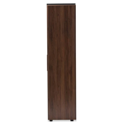 7 Shelf Wardrobe Rikke Two-Tone Wood Storage Cabinet Brown - Baxton Studio 8 7 Shelf Wardrobe Rikke Two-Tone Wood Storage Cabinet Brown - Baxton Studio - Image 8