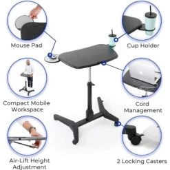 Cruizer Express Mobile Podium With Mouse Pad And Cup Holder – Black – Stand Steady 14 Cruizer Express Mobile Podium With Mouse Pad And Cup Holder – Black – Stand Steady -Living Space Shop GUEST af22f6ce a777 4346 b3b9 790350130731