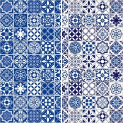 6" Double Sided Tile Canvas Room Divider Blue - Oriental Furniture -Living Space Shop GUEST af666741 260c 460d 85c2 344f71a0bd9a