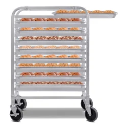 Costway 10 Sheet Aluminum Bakery Rack Silver Commercial Cookie Bun Pan Kitchen W/Wheel 16 Costway 10 Sheet Aluminum Bakery Rack Silver Commercial Cookie Bun Pan Kitchen W/Wheel -Living Space Shop GUEST b19a012a c544 4b10 8806 bdeec8f35f2a