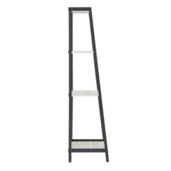 3pc Neveah Marble Ladder Desk And Bookcase Set Matte Black - Inspire Q -Living Space Shop GUEST b1eb1007 4505 4824 8936 97768c785a1f