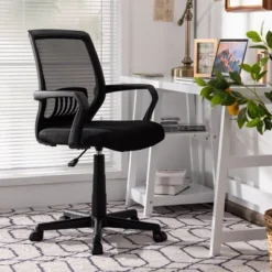 Best Seller 19 Costway Mid-Back Office Executive Chair Mesh Chair Height Adjustable W/ Lumbar Support