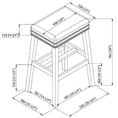 Walt Backless Barstool Wood - Linon 7 Walt Backless Barstool Wood - Linon - Image 7