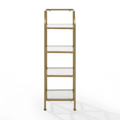 40" Aimee Short Etagere Gold - Crosley 1 40" Aimee Short Etagere Gold - Crosley