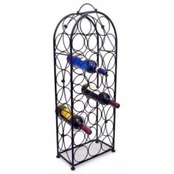 Sorbus 23 Bottle Metal Wine Rack (Black) -Living Space Shop GUEST b2fe38eb 9645 46ad 95c1 f6625ac043f5