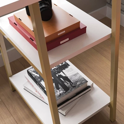 North Avenue Modern Desk With Open Shelves White - Sauder 2 North Avenue Modern Desk With Open Shelves White - Sauder - Image 2