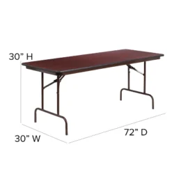 Flash Furniture 6-Foot High Pressure Mahogany Laminate Folding Banquet Table -Living Space Shop GUEST b42b886c d8fd 4d20 a3b9 63e7b1946f0d