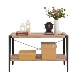Modern Industrial Console Table Metal/Distressed Wood - Danya B. -Living Space Shop GUEST b51ac639 6755 4eb4 ad81 b8eb7f481562