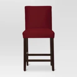 25" Velvet Parsons Counter Height Barstool Wood - Threshold™ -Living Space Shop GUEST b539eeaa 1ae4 48fe 875e 083e930b8dc6
