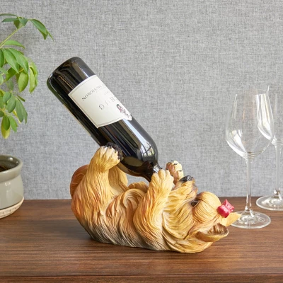 True Yorkie Polyresin Wine Bottle Holder Set Of 1, Brown, Holds 1 Standard Wine Bottle -Living Space Shop GUEST b57bd99c 1339 431a af44 325d7d7206e4
