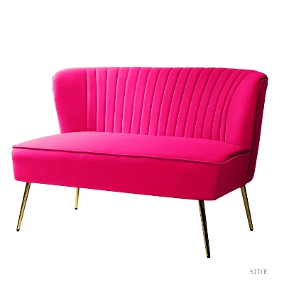 Velvet Nicolas Loveseat Sofa | Karat Home 18 Velvet Nicolas Loveseat Sofa | Karat Home - Image 18