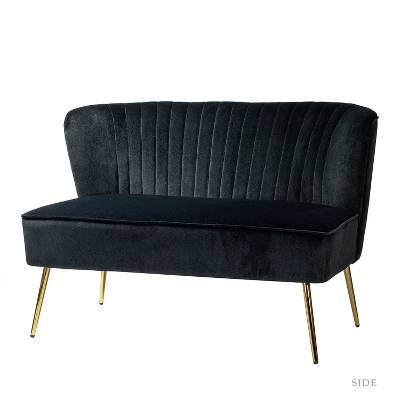 Velvet Nicolas Loveseat Sofa | Karat Home 10 Velvet Nicolas Loveseat Sofa | Karat Home - Image 10