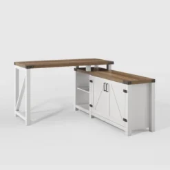 Farmhouse Rustic L Shaped Desk With Storage - Saracina Home -Living Space Shop GUEST b641fa45 0ce5 4ec0 adaf 9f93f08a4e31