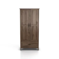 Nurembo 1 Drawer Wardrobe Closet Distressed Walnut - HOMES: Inside + Out -Living Space Shop GUEST b7bc84fe f8f8 4b3f 922c a51d8fee7cb7