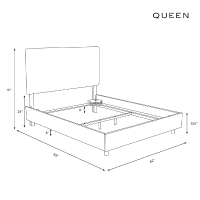 Bella Nail Button Border Bed Talc Linen With Brass - Skyline Furniture 3 Bella Nail Button Border Bed Talc Linen With Brass - Skyline Furniture - Image 3