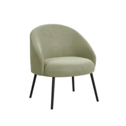 Modern Velvet Accent Chair Light Sage Green Velvet - HomePop